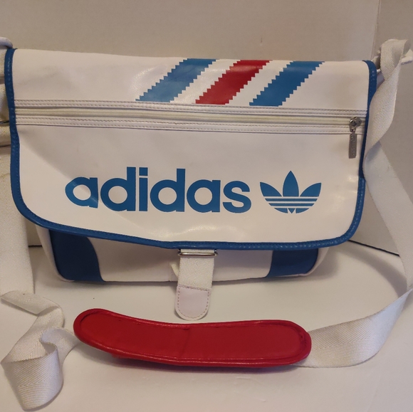 white adidas messenger bag